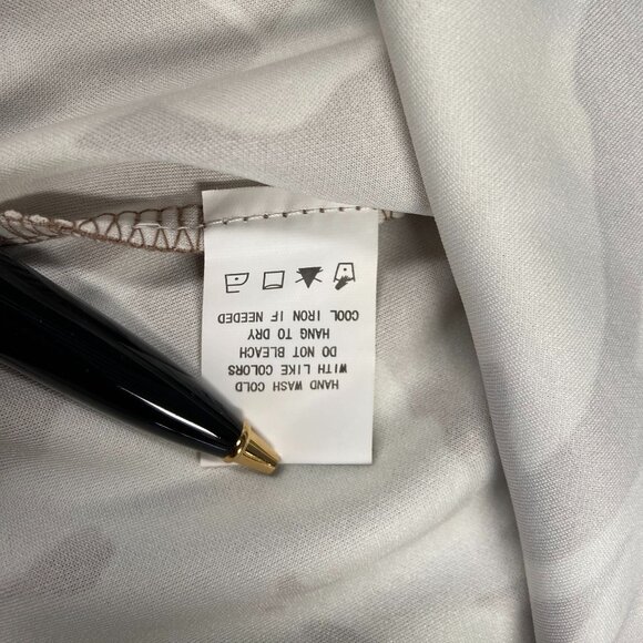 Melloday Large Tan\White Pullover Scoop-Neck - Picture 2 of 7